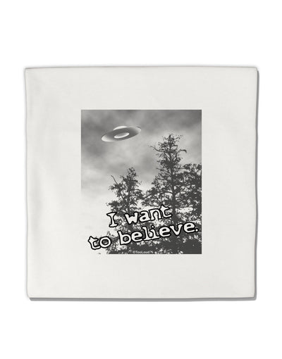 I Want to Believe - UFO Micro Fleece 14&#x22;x14&#x22; Pillow Sham by TooLoud-Pillow Sham-TooLoud-White-Davson Sales