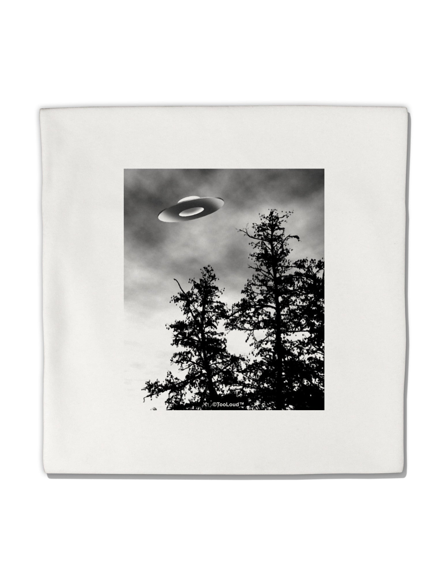 UFO Sighting - Extraterrestrial Micro Fleece 14"x14" Pillow Sham by TooLoud-Pillow Sham-TooLoud-White-Davson Sales