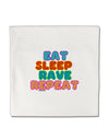 Eat Sleep Rave Repeat Hypnotic Micro Fleece 14&#x22;x14&#x22; Pillow Sham by TooLoud-Pillow Sham-TooLoud-White-Davson Sales