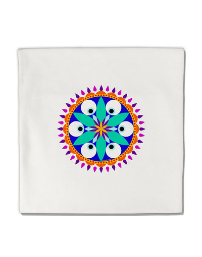 Evil Eye Protection Mandala Micro Fleece 14&#x22;x14&#x22; Pillow Sham by TooLoud-TooLoud-White-Davson Sales