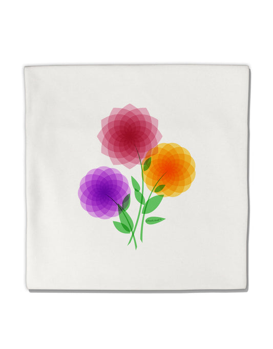 Crystal Dahlias Micro Fleece 14&#x22;x14&#x22; Pillow Sham-Pillow Sham-TooLoud-White-Davson Sales