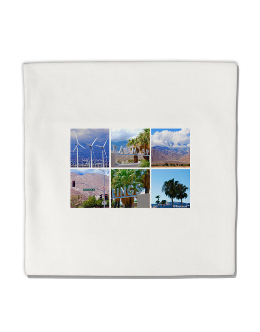 Palm Springs Square Collage Micro Fleece 14"x14" Pillow Sham-Pillow Sham-TooLoud-White-Davson Sales