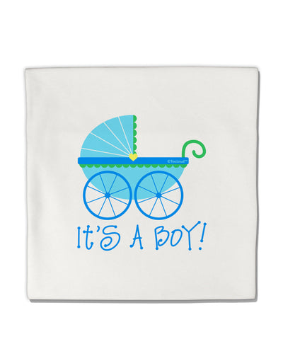 It's a Boy - Baby Boy Carriage Micro Fleece 14&#x22;x14&#x22; Pillow Sham-Pillow Sham-TooLoud-White-Davson Sales