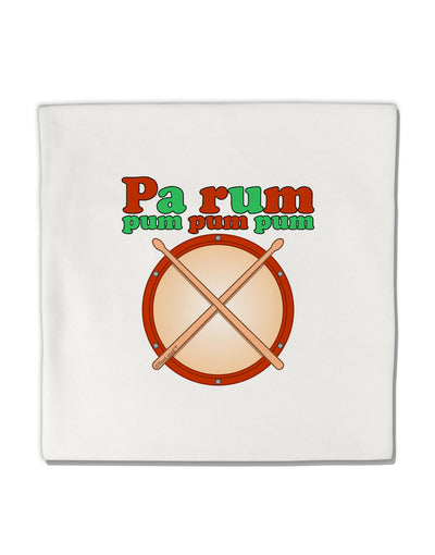 Pa Rum Pum Pum Pum Micro Fleece 14&#x22;x14&#x22; Pillow Sham-Pillow Sham-TooLoud-White-Davson Sales