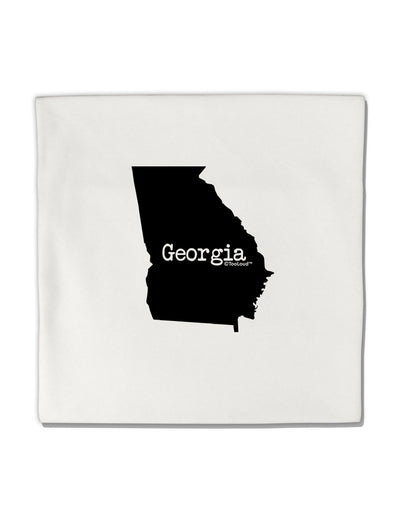 Georgia - United States Shape Micro Fleece 14&#x22;x14&#x22; Pillow Sham-Pillow Sham-TooLoud-White-Davson Sales