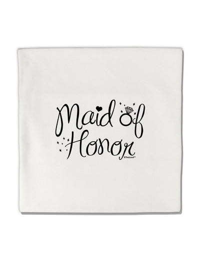Maid of Honor - Diamond Ring Design Micro Fleece 14&#x22;x14&#x22; Pillow Sham-Pillow Sham-TooLoud-White-Davson Sales