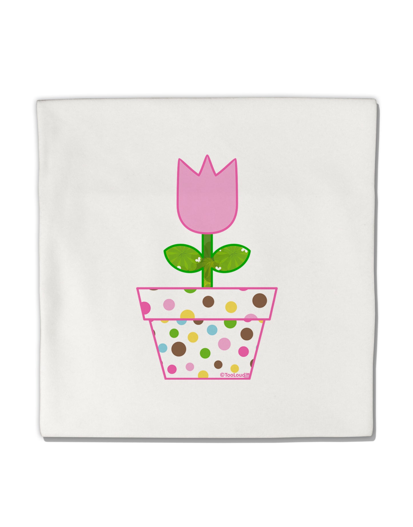 Easter Tulip Design - Pink Micro Fleece 14"x14" Pillow Sham by TooLoud-Pillow Sham-TooLoud-White-Davson Sales