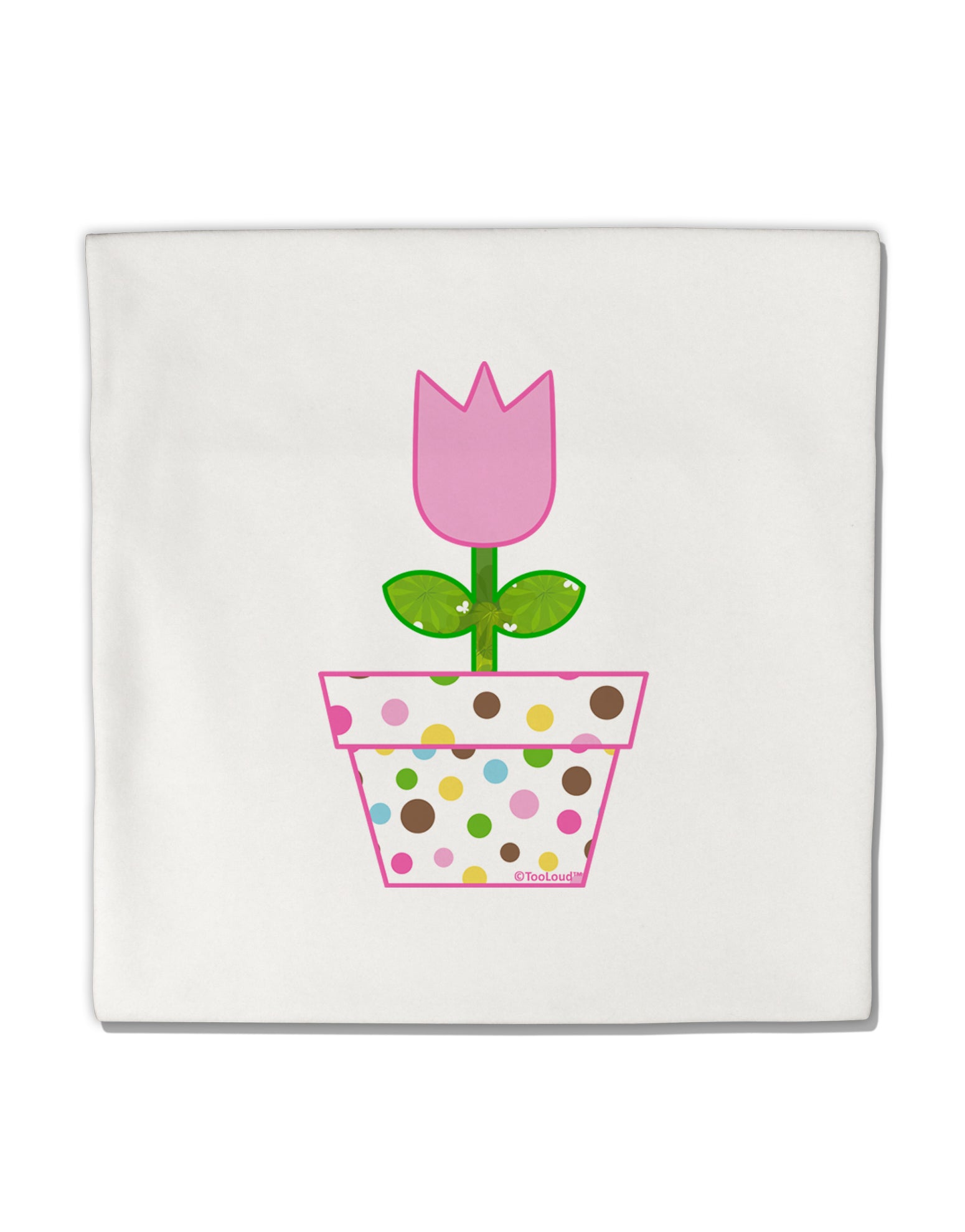 Easter Tulip Design - Pink Micro Fleece 14"x14" Pillow Sham by TooLoud-Pillow Sham-TooLoud-White-Davson Sales