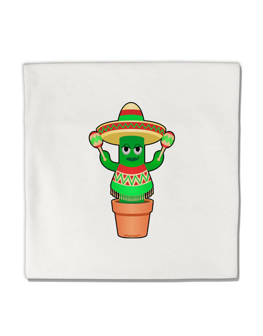 Fiesta Cactus Poncho Micro Fleece 14&#x22;x14&#x22; Pillow Sham by TooLoud-Pillow Sham-TooLoud-White-Davson Sales