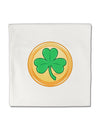 Shamrock Button Vector Design Micro Fleece 14&#x22;x14&#x22; Pillow Sham by TooLoud-Pillow Sham-TooLoud-White-Davson Sales