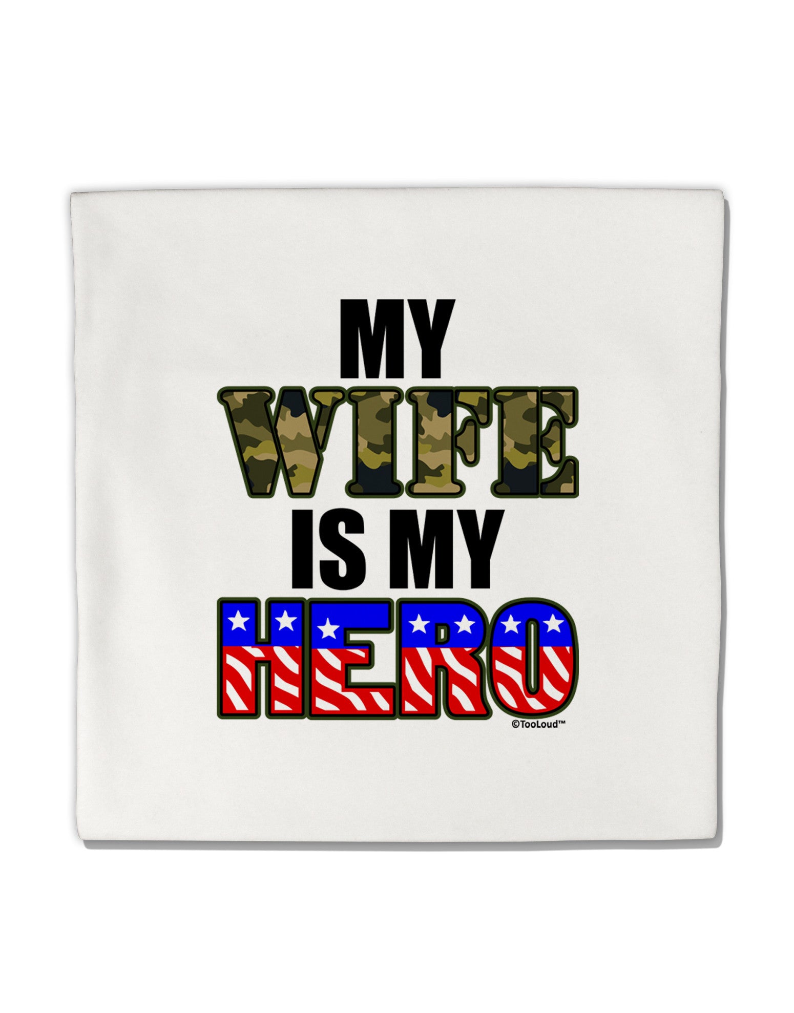 My Wife is My Hero - Armed Forces Micro Fleece 14"x14" Pillow Sham by TooLoud-Pillow Sham-TooLoud-White-Davson Sales