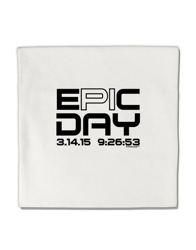 Epic Pi Day Text Design Micro Fleece 14&#x22;x14&#x22; Pillow Sham by TooLoud-Pillow Sham-TooLoud-White-Davson Sales