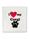 I Heart My Corgi Micro Fleece 14&#x22;x14&#x22; Pillow Sham by TooLoud-TooLoud-White-Davson Sales