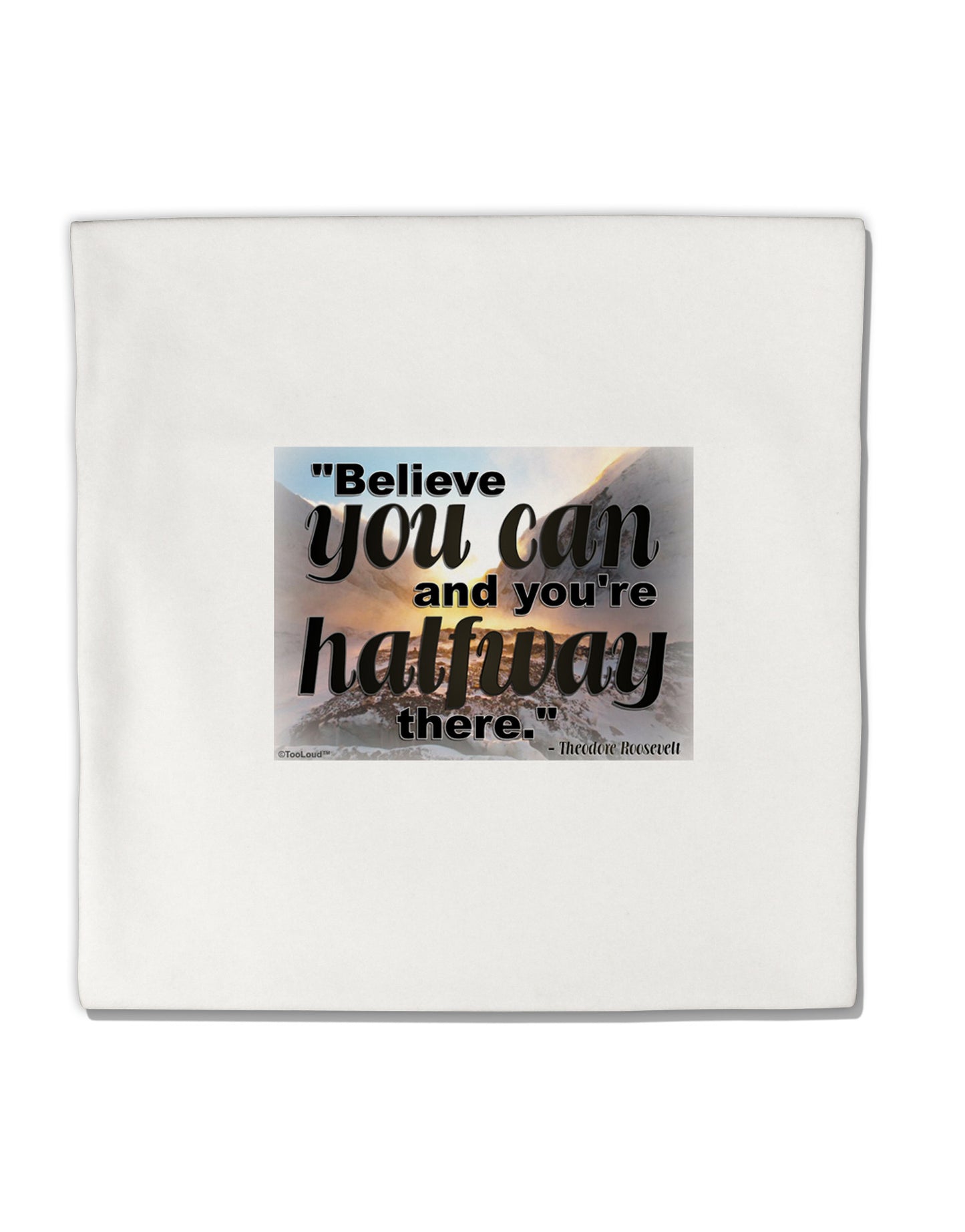 Believe You Can T Roosevelt Micro Fleece 14&#x22;x14&#x22; Pillow Sham by TooLoud-Pillow Sham-TooLoud-White-Davson Sales