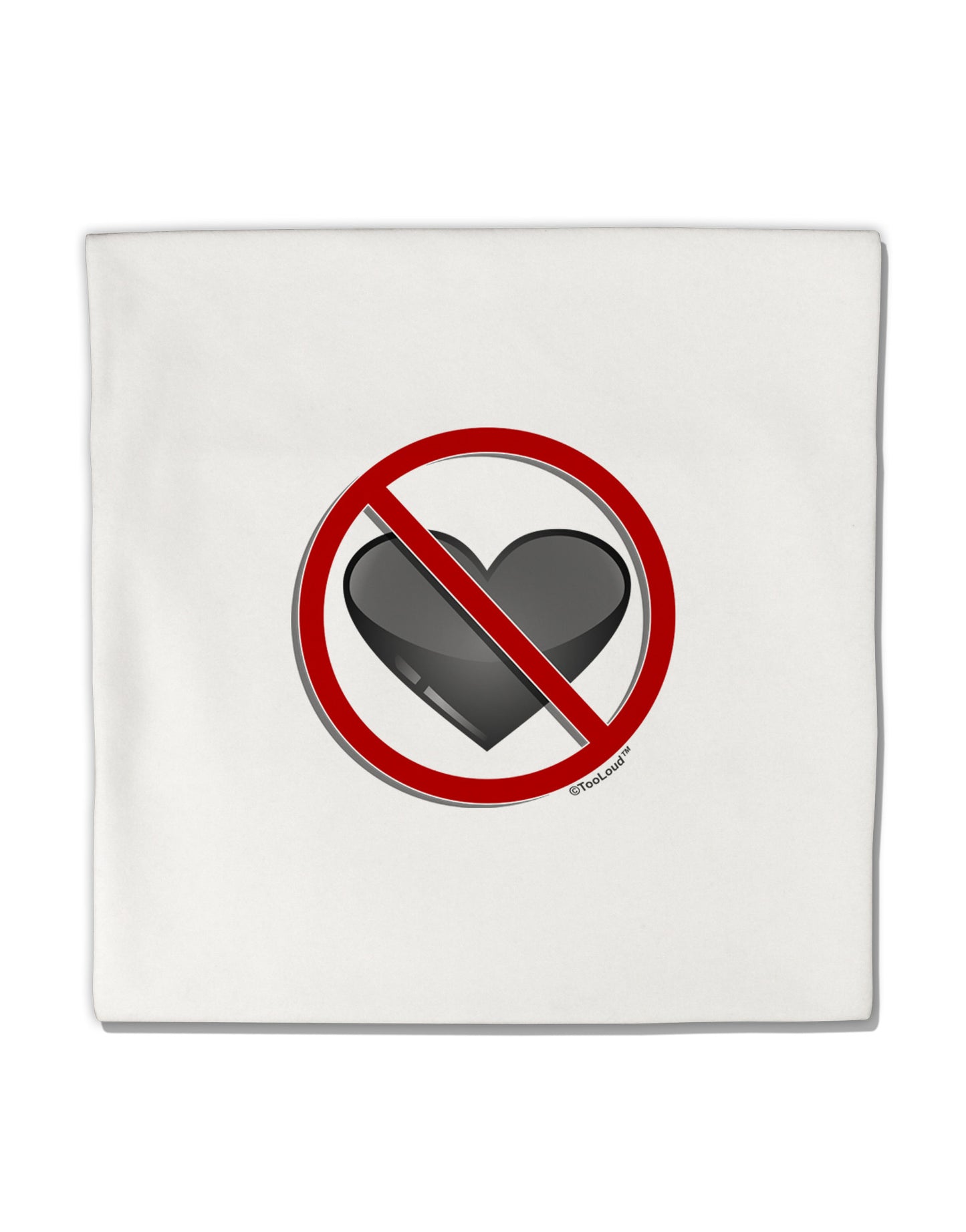 No Love Symbol Micro Fleece 14"x14" Pillow Sham-Pillow Sham-TooLoud-White-Davson Sales
