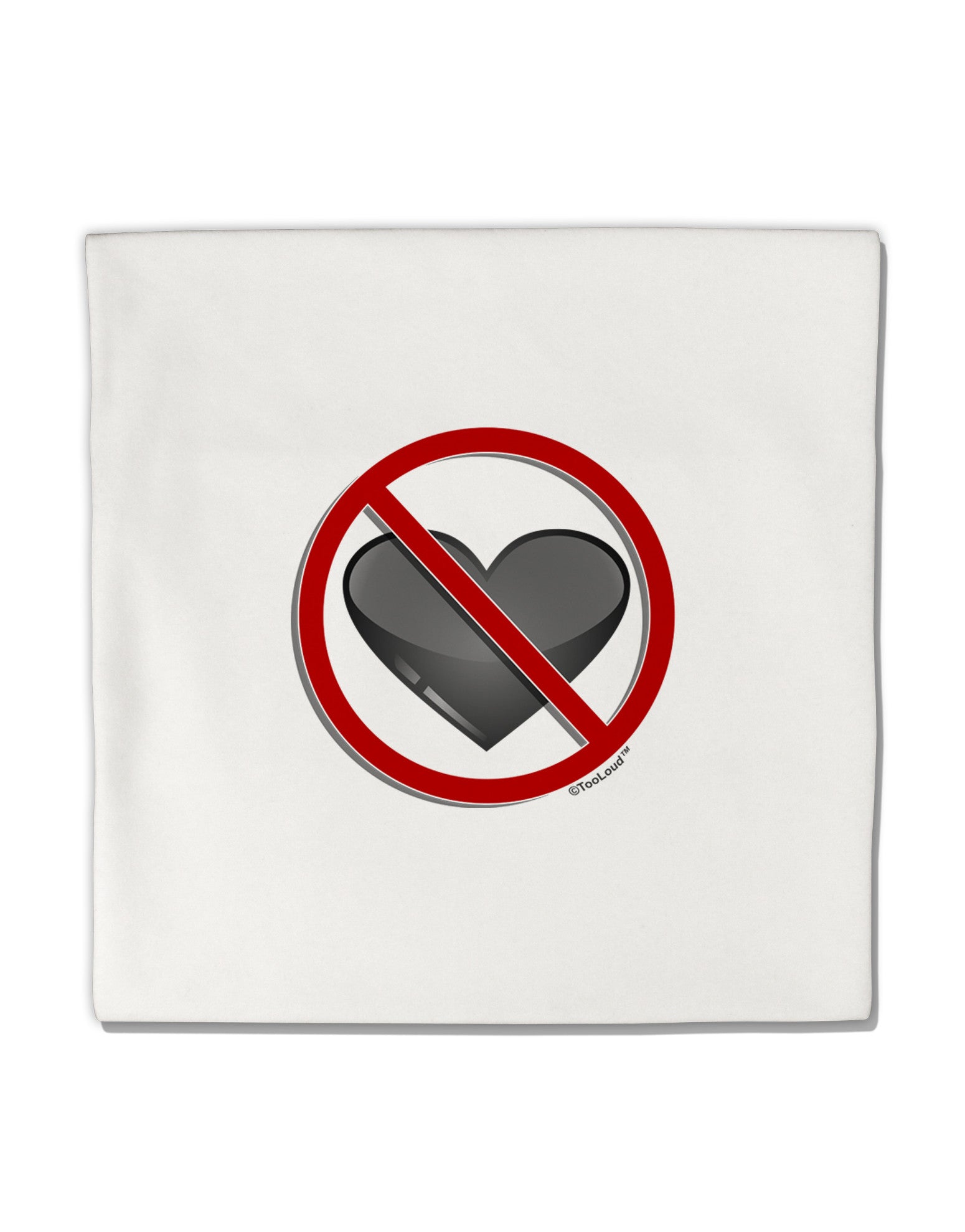 No Love Symbol Micro Fleece 14"x14" Pillow Sham-Pillow Sham-TooLoud-White-Davson Sales
