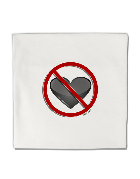 No Love Symbol Micro Fleece 14"x14" Pillow Sham-Pillow Sham-TooLoud-White-Davson Sales