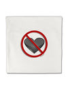 No Love Symbol Micro Fleece 14&#x22;x14&#x22; Pillow Sham-Pillow Sham-TooLoud-White-Davson Sales