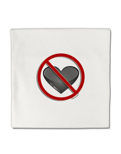 No Love Symbol Micro Fleece 14&#x22;x14&#x22; Pillow Sham-Pillow Sham-TooLoud-White-Davson Sales