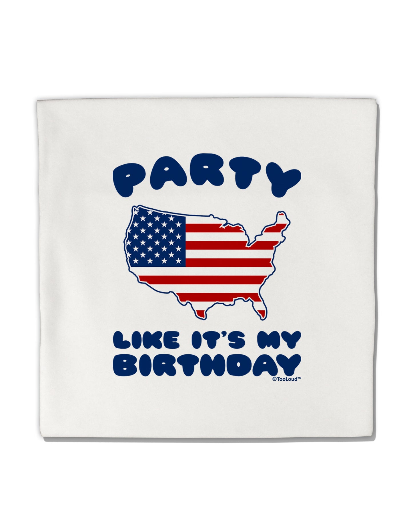 Party Like It's My Birthday - 4th of July Micro Fleece 14"x14" Pillow Sham-Pillow Sham-TooLoud-White-Davson Sales