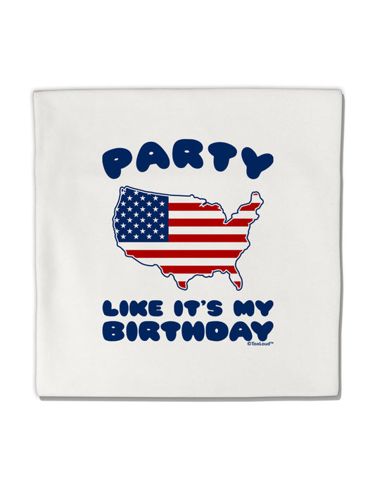 Party Like It's My Birthday - 4th of July Micro Fleece 14"x14" Pillow Sham-Pillow Sham-TooLoud-White-Davson Sales