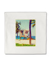 Lifeguard Station Watercolor Micro Fleece 14&#x22;x14&#x22; Pillow Sham-Pillow Sham-TooLoud-White-Davson Sales