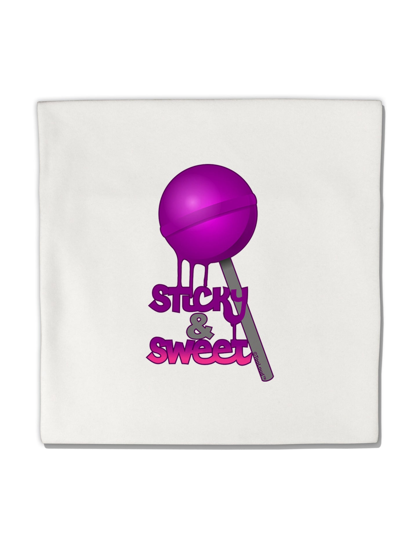 Sticky & Sweet Lollipop Micro Fleece 14"x14" Pillow Sham-Pillow Sham-TooLoud-White-Davson Sales