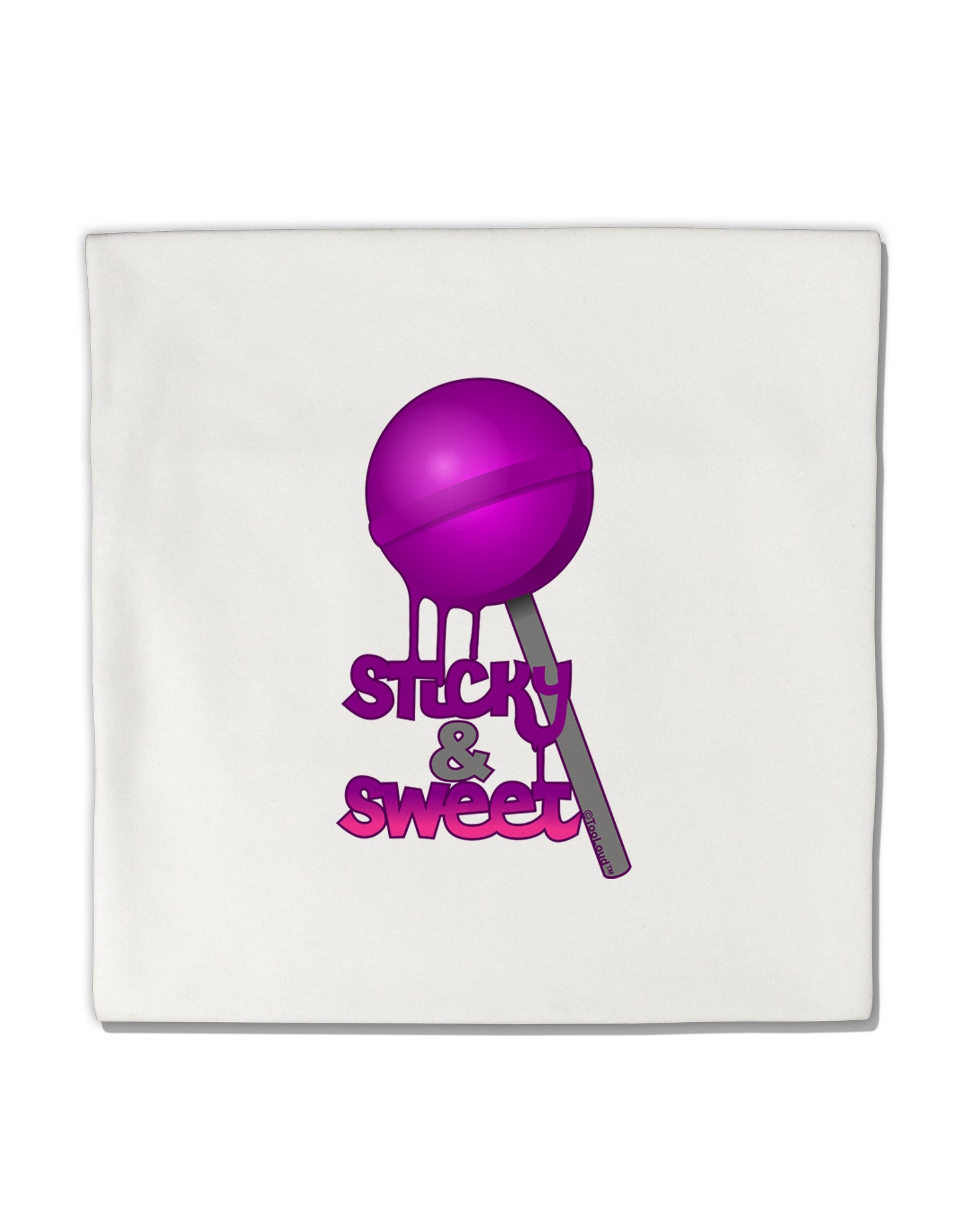 Sticky & Sweet Lollipop Micro Fleece 14"x14" Pillow Sham-Pillow Sham-TooLoud-White-Davson Sales