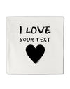 Personalized I Love Customized Micro Fleece 14&#x22;x14&#x22; Pillow Sham-Pillow Sham-TooLoud-White-Davson Sales