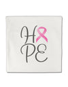 Hope - Breast Cancer Awareness Ribbon Micro Fleece 14&#x22;x14&#x22; Pillow Sham-Pillow Sham-TooLoud-White-Davson Sales