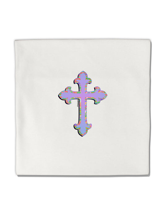 Easter Color Cross Micro Fleece 14&#x22;x14&#x22; Pillow Sham-Pillow Sham-TooLoud-White-Davson Sales