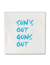 Suns Out Guns Out - Blue Micro Fleece 14&#x22;x14&#x22; Pillow Sham