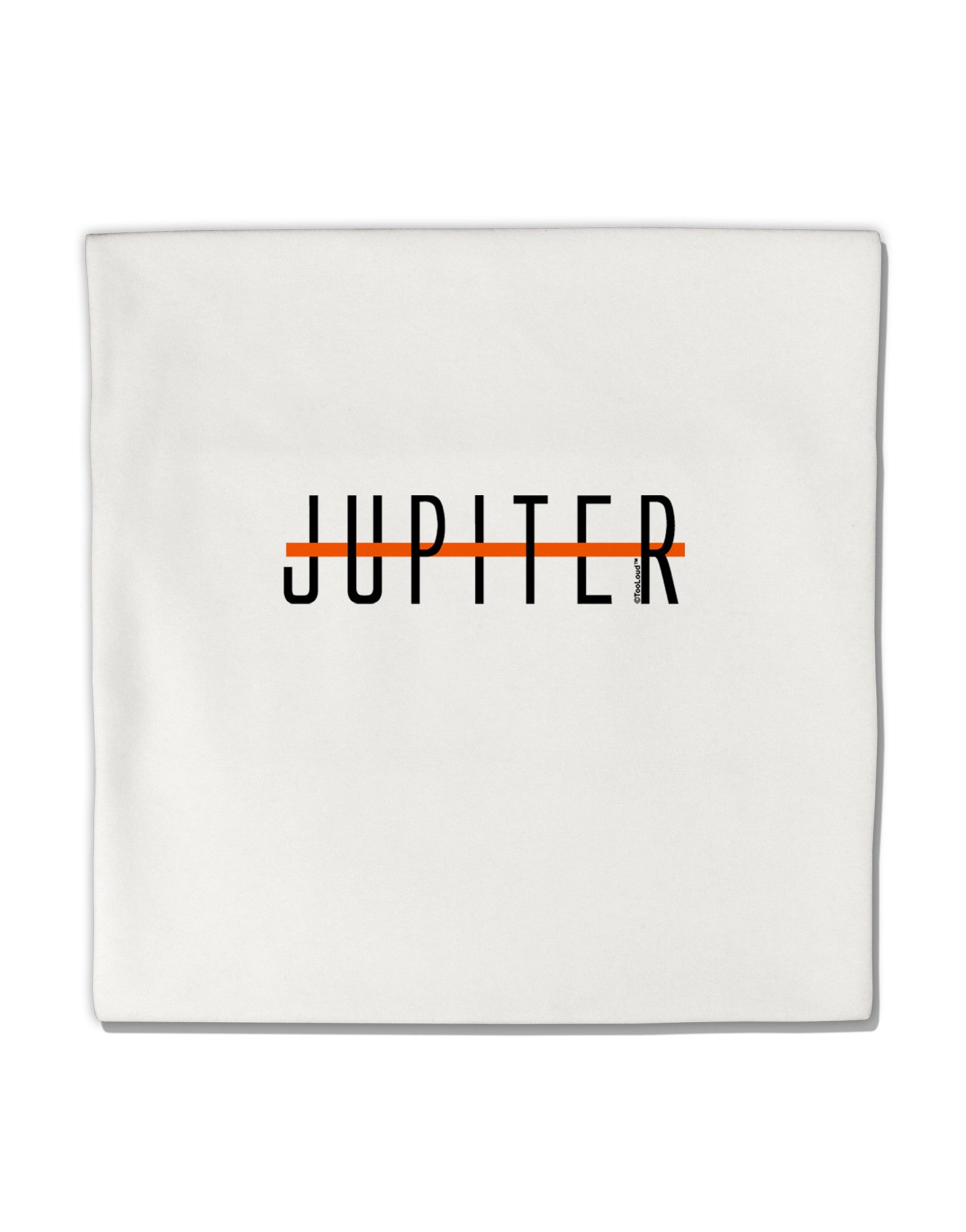Planet Jupiter Earth Text Only Micro Fleece 14"x14" Pillow Sham by TooLoud-Pillow Sham-TooLoud-White-Davson Sales