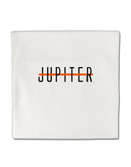 Planet Jupiter Earth Text Only Micro Fleece 14"x14" Pillow Sham by TooLoud-Pillow Sham-TooLoud-White-Davson Sales