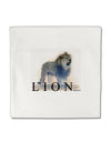 Lion Watercolor B Text Micro Fleece 14&#x22;x14&#x22; Pillow Sham-Pillow Sham-TooLoud-White-Davson Sales