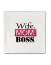 Wife Mom Boss Micro Fleece 14&#x22;x14&#x22; Pillow Sham-Pillow Sham-TooLoud-White-Davson Sales