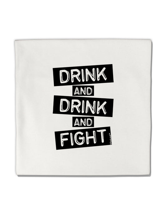 Drink and Drink and Fight Micro Fleece 14&#x22;x14&#x22; Pillow Sham-Pillow Sham-TooLoud-White-Davson Sales