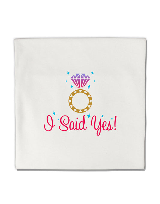 I Said Yes - Diamond Ring - Color Micro Fleece 14&#x22;x14&#x22; Pillow Sham-Pillow Sham-TooLoud-White-Davson Sales