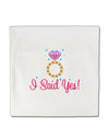 I Said Yes - Diamond Ring - Color Micro Fleece 14&#x22;x14&#x22; Pillow Sham-Pillow Sham-TooLoud-White-Davson Sales