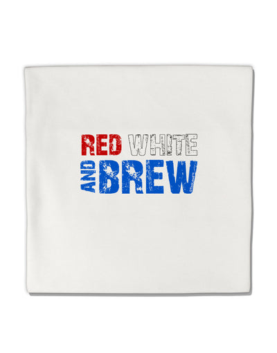 Red White and Brew Color Micro Fleece 14&#x22;x14&#x22; Pillow Sham by TooLoud-Pillow Sham-TooLoud-White-Davson Sales