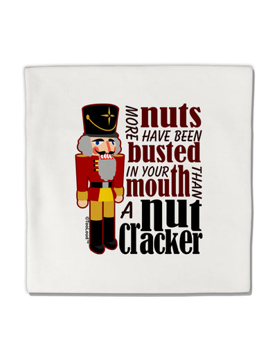 More Nuts Busted - Your Mouth Micro Fleece 14&#x22;x14&#x22; Pillow Sham by TooLoud-TooLoud-White-Davson Sales