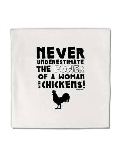 A Woman With Chickens Micro Fleece 14&#x22;x14&#x22; Pillow Sham by TooLoud-Pillow Sham-TooLoud-White-Davson Sales