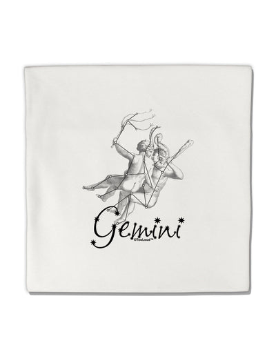 Gemini Constellation Micro Fleece 14&#x22;x14&#x22; Pillow Sham-Pillow Sham-TooLoud-White-Davson Sales