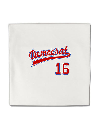 Democrat Jersey 16 Micro Fleece 14&#x22;x14&#x22; Pillow Sham-Pillow Sham-TooLoud-White-Davson Sales