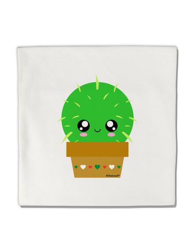 Cute Cactus Design Micro Fleece 14&#x22;x14&#x22; Pillow Sham by TooLoud-Pillow Sham-TooLoud-White-Davson Sales