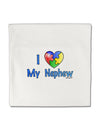 I Heart My Nephew - Autism Awareness Micro Fleece 14&#x22;x14&#x22; Pillow Sham by TooLoud-Pillow Sham-TooLoud-White-Davson Sales