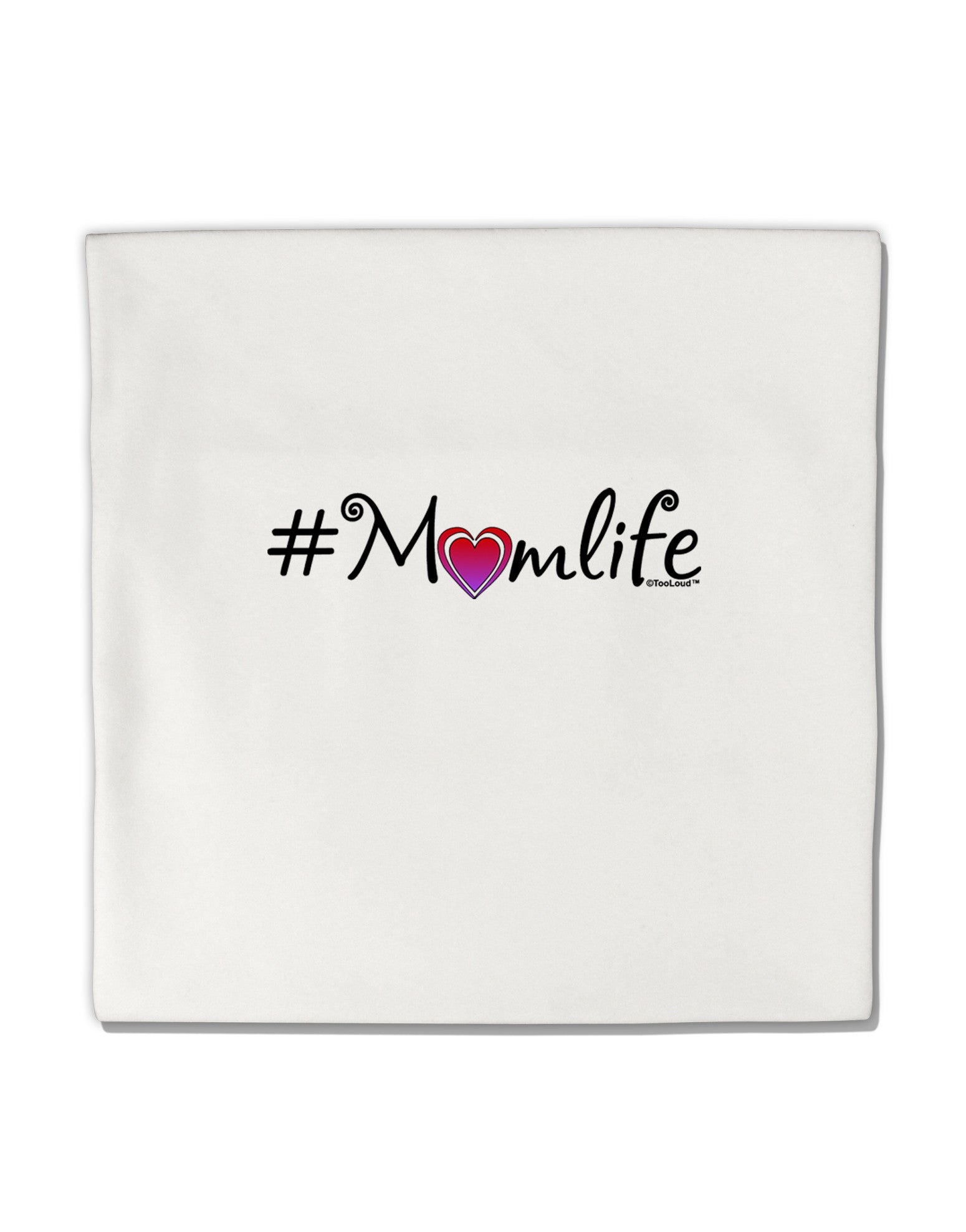 Hashtag Momlife Micro Fleece 14&#x22;x14&#x22; Pillow Sham by TooLoud-Pillow Sham-TooLoud-White-Davson Sales