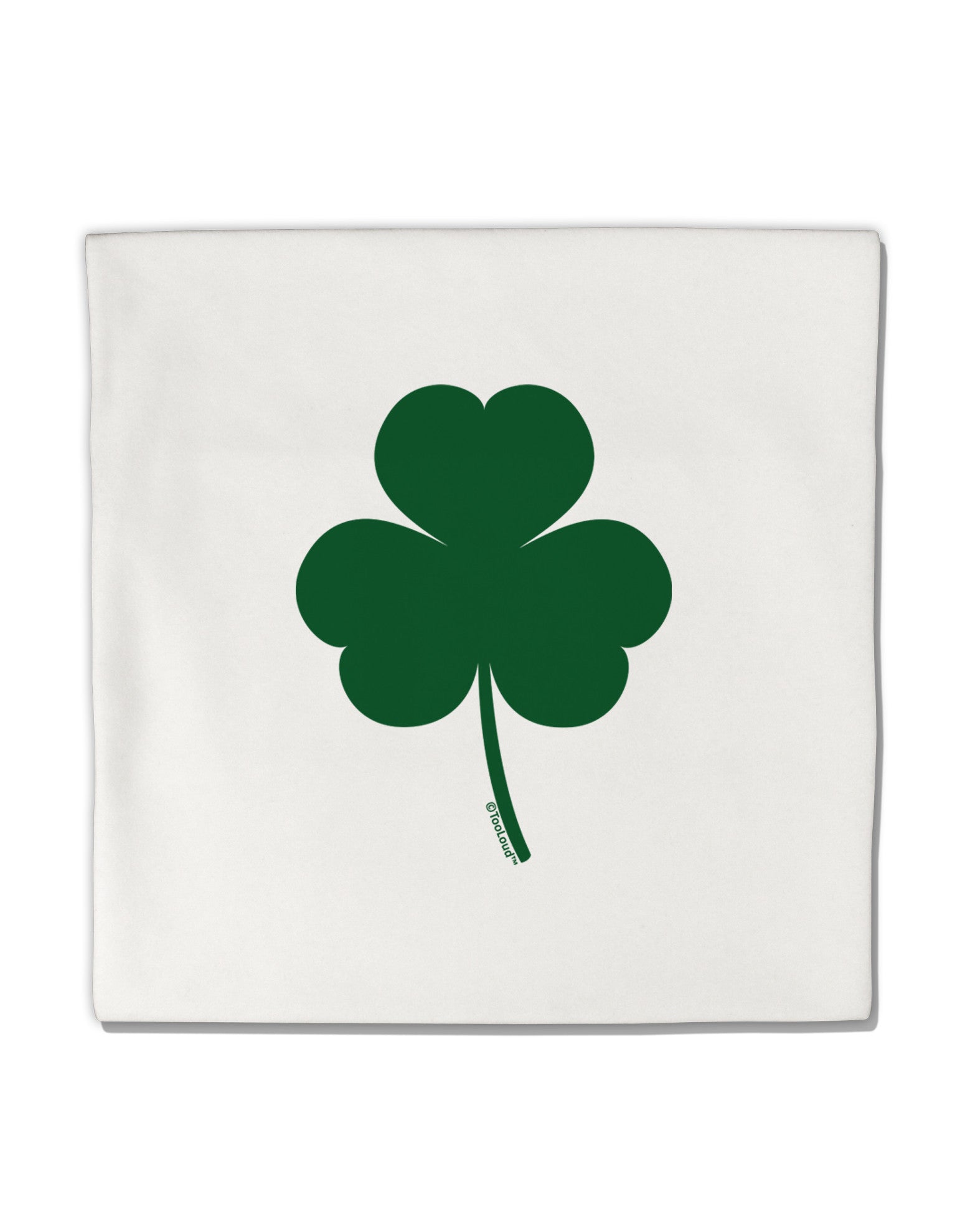 Traditional Irish Shamrock Micro Fleece 14"x14" Pillow Sham-Pillow Sham-TooLoud-White-Davson Sales