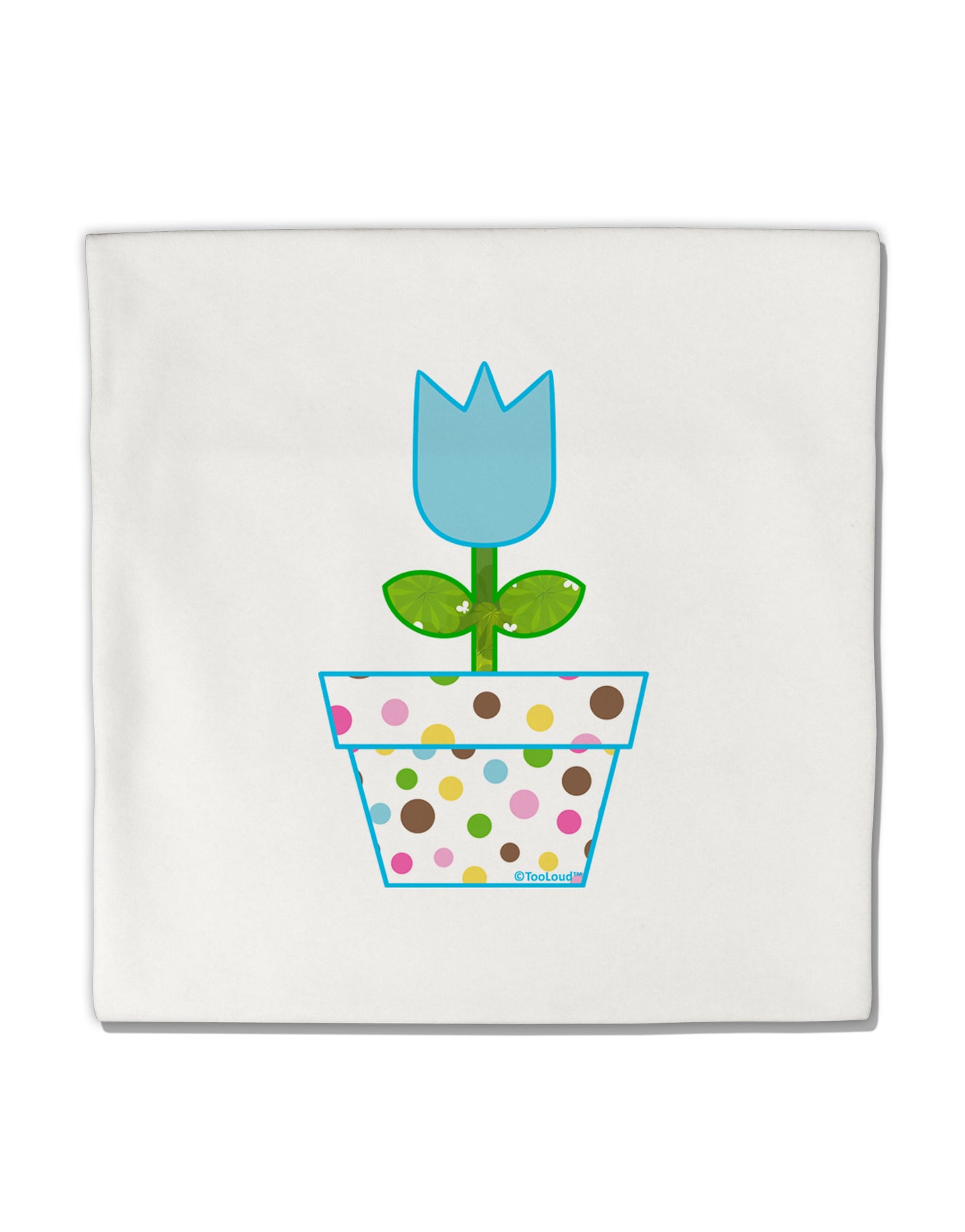 Easter Tulip Design - Blue Micro Fleece 14"x14" Pillow Sham by TooLoud-Pillow Sham-TooLoud-White-Davson Sales