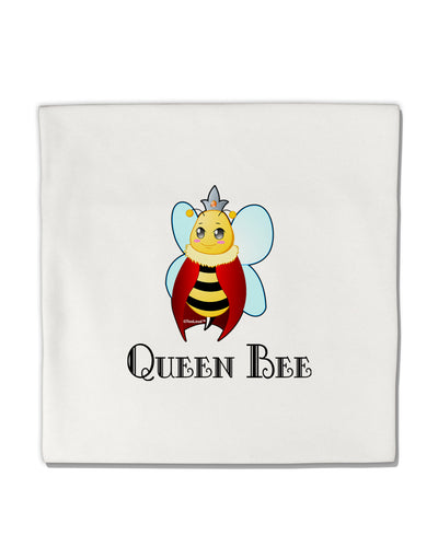 Queen Bee Text Micro Fleece 14&#x22;x14&#x22; Pillow Sham by TooLoud-Pillow Sham-TooLoud-White-Davson Sales